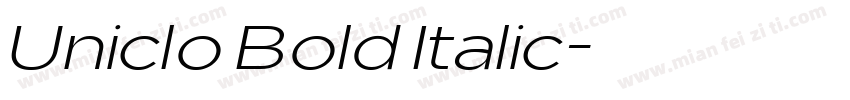 Uniclo Bold Italic字体转换